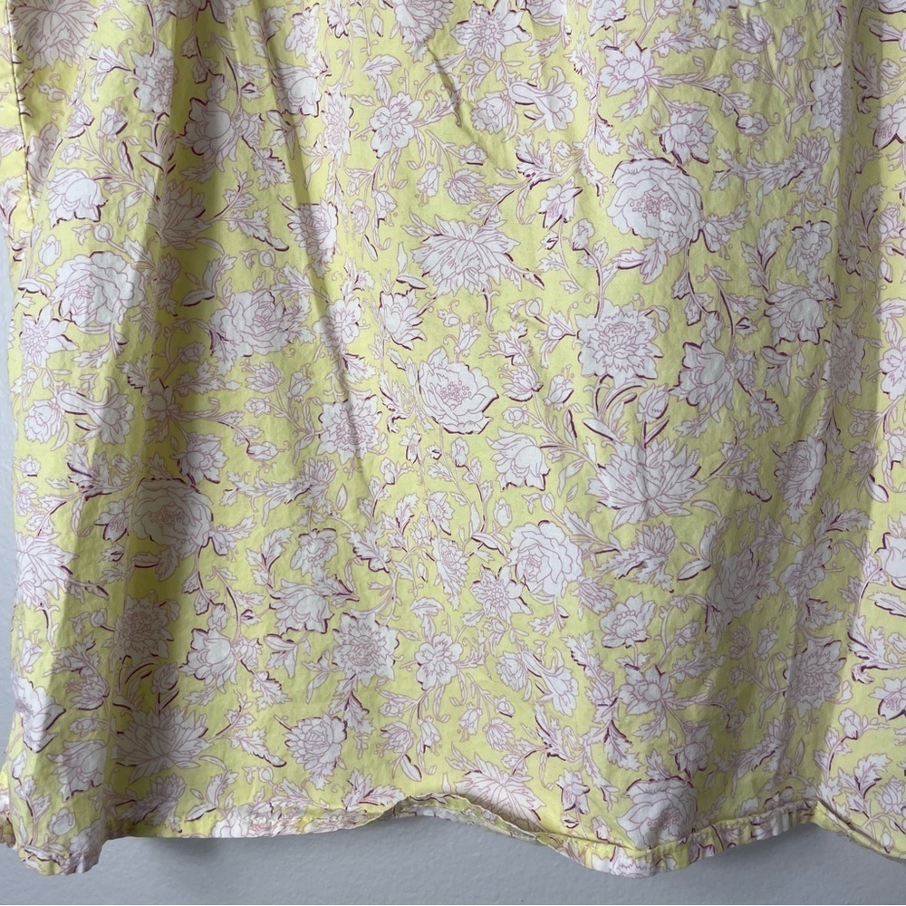 J.Crew Ruffle-trim top in rose vines Sz M - Picture 4 of 9